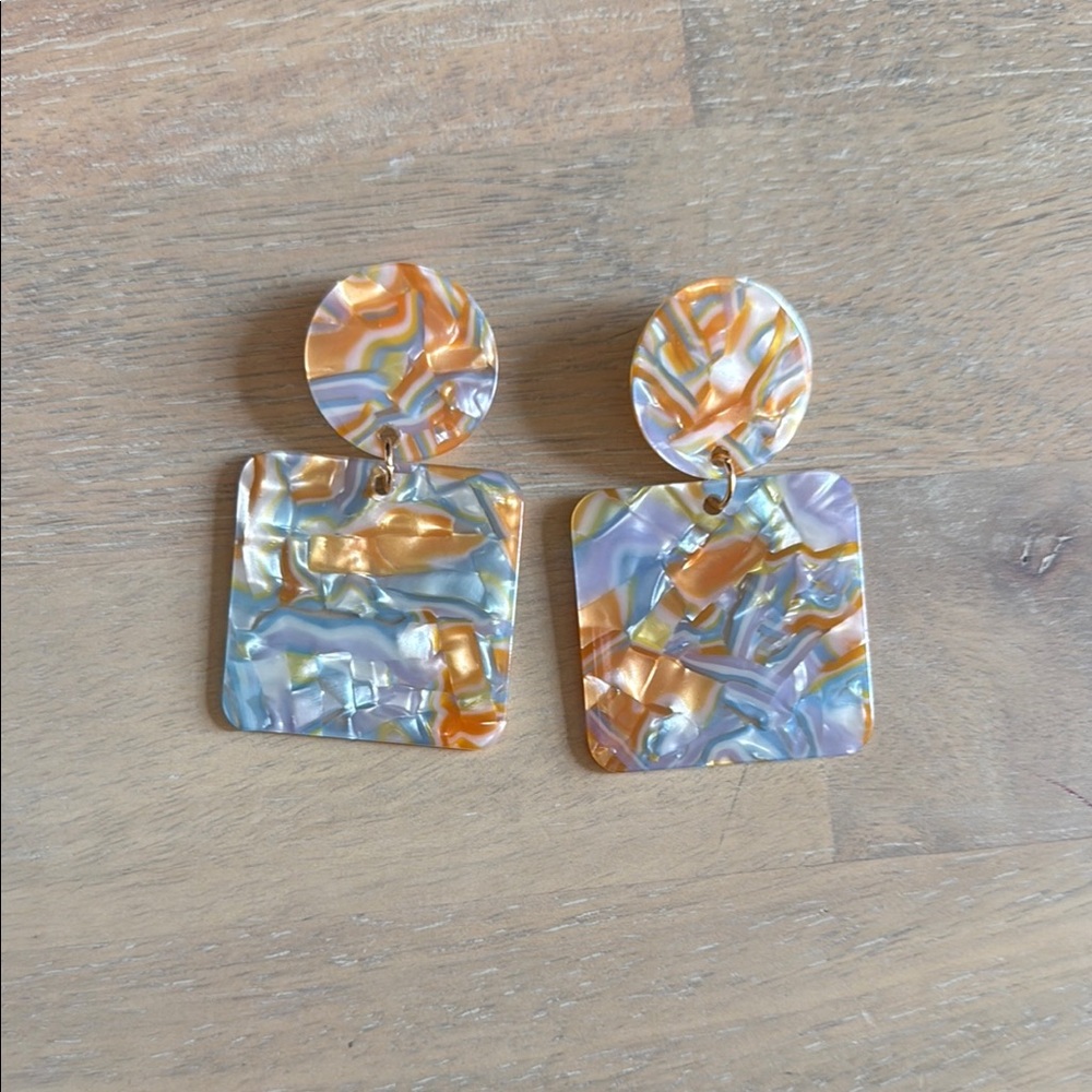 VALET Multicolor Acrylic Statement Earrings